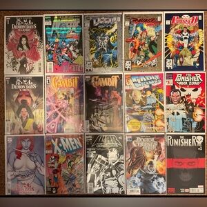 Issue 1’s Comic Lot - Gambit, Punisher, X-Men, Doctor Strange, etc